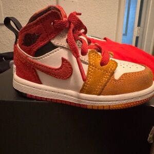 Nike Red and Orange Sneakers High-Top